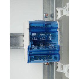 Шина на DIN-рейку в корпусе (кросс-модуль) ШНК 4х7 3L+PEN IEK YND10-4-07-100