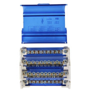 Шина на DIN-рейку в корпусе (кросс-модуль) ШНК 4х11 3L+PEN IEK YND10-4-11-125