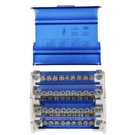 Шина на DIN-рейку в корпусе (кросс-модуль) ШНК 4х11 3L+PEN IEK YND10-4-11-125