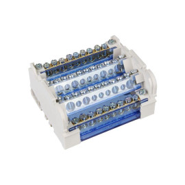 Шина на DIN-рейку в корпусе (кросс-модуль) ШНК 4х11 3L+PEN IEK YND10-4-11-125