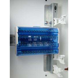 Шина на DIN-рейку в корпусе (кросс-модуль) ШНК 4х15 3L+PEN IEK YND10-4-15-125