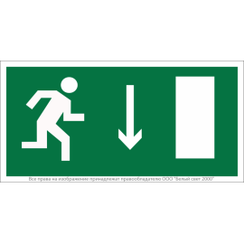 Пластина BL-3517.E09 "Указатель двери эвакуационного выхода (прав.)" Белый свет a12894