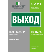 Пластина BL-3517.E22 "Выход" Белый свет a12900