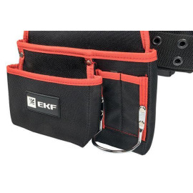 Сумка-пояс двухсекционная усиленная с двухшпеньковым ремнем С-12 Master EKF c-12
