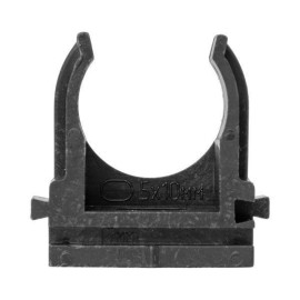 Держатель для труб (клипса) для ручного монтажа d20мм черн. Plast (уп.100шт) EKF derj-z-20s-black