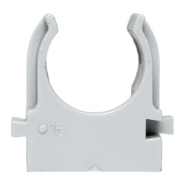 Держатель для труб (клипса) d16мм для монтажн. пистолета сер. (уп.100шт) Plast EKF derjp-z-16