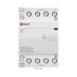 Контактор модульный КМ 63А 4NО 3 мод. 184-253В EKF km-3-63-40