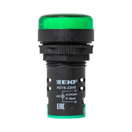 Матрица светодиодная AD16-22HS зел. 24В DC EKF ledm-ad16-g-24