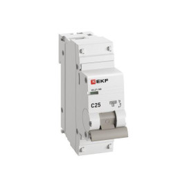 Выключатель автоматический модульный 1п C 25А 10кА ВА 47-100 PROxima EKF mcb47100-1-25C-pro