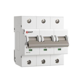 Выключатель автоматический модульный 3п C 100А 15кА ВА 47-125 PROxima EKF mcb47125-3-100C