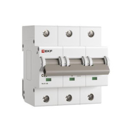 Выключатель автоматический модульный 3п C 80А 15кА ВА 47-125 PROxima EKF mcb47125-3-80C