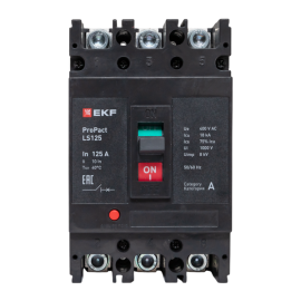 Выключатель автоматический 3п 125А 18кА LS125 ProPact EKF mccb-125-18-3-125-ls