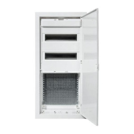 Щит комбинированный встраив. Nova 2 DIN-рейки + 2 монтаж. платы 4 габарит IP41 с пластик. дверью EKF nv-cb-pd-2+2