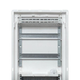 Щит комбинированный встраив. Nova 2 DIN-рейки + 2 монтаж. платы 4 габарит IP41 с метал. перфорированной дверью EKF nv-cb-pmd-2+2