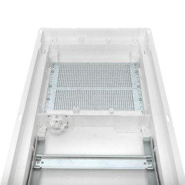 Щит комбинированный встраив. Nova 2 DIN-рейки + 2 монтаж. платы 4 габарит IP41 с метал. перфорированной дверью EKF nv-cb-pmd-2+2