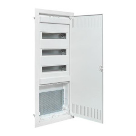 Щит комбинированный встраив. Nova 3 DIN-рейки + 1 монтаж. плата 5 габарит IP41 с метал. перфорированной дверью EKF Proxima nv-cb-pmd-3+1