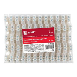 Колодка клеммная 12кв.мм 15А полиэтилен PROxima EKF plc-KK-12-15