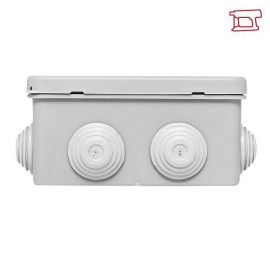 Коробка распределительная КМР-030-014 100х100х50 IP55 с крышкой для прямого монтажа 10 мембранных вводов сер. EKF plc-kmr-030-014