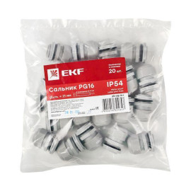 Сальник PG16 d10-14мм (d отверст. 21мм) IP54 PROxima EKF plc-pg-16-r