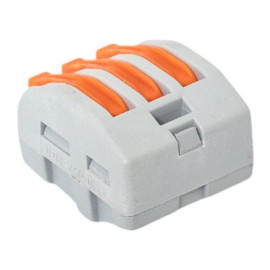 Клемма строительно-монтажная СМК 222-413 3-проводная 0.08-2.5кв.мм с рычагом (уп.100шт) PROxima EKF plc-smk-413