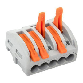 Клемма строительно-монтажная СМК 222-415 5-проводная 0.08-2.5кв.мм с рычагом (уп.100шт) PROxima EKF plc-smk-415