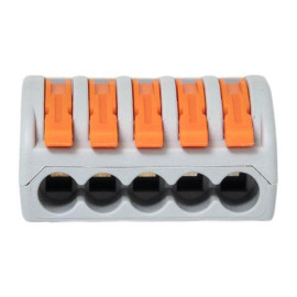 Клемма строительно-монтажная СМК 222-415 5-проводная 0.08-2.5кв.мм с рычагом (уп.100шт) PROxima EKF plc-smk-415