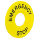 Табличка для кнопок 22мм "EMERGENCY STOP" EKF scep-es