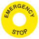 Табличка для кнопок 22мм "EMERGENCY STOP" EKF scep-es