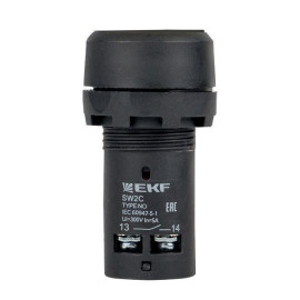 Кнопка SW2C-11 с фиксацией черн. NO+NC PROxima EKF sw2c-11f