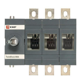 Рубильник 3п 800А без рукоятки управления TwinBlock PROxima EKF tb-s-800-3p