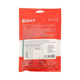 Набор трубок термоусадочных ТУТ нг тонкостен. 12/6 (7 цветов по 3шт 100мм) EKF tut-n-12