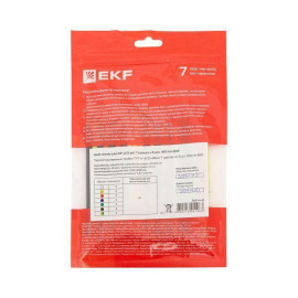 Набор трубок термоусадочных ТУТ нг тонкостен. 4/2 (7 цветов по 3шт 100мм) EKF tut-n-4