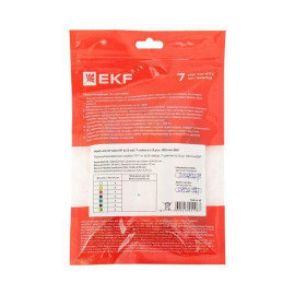 Набор трубок термоусадочных ТУТ нг тонкостен. 6/3 (7 цветов по 3шт 100мм) EKF tut-n-6