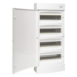 Щит распределительный навесной Unix 4х12мод. IP41 бел. дверь PROxima EKF ux-4x12-nw