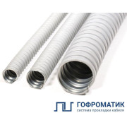 Металлорукав в ПВХ изоляции МРПИ НГ 15 d15мм без протяжки сер. (уп.50м) ГОФРОМАТИК zeta41911